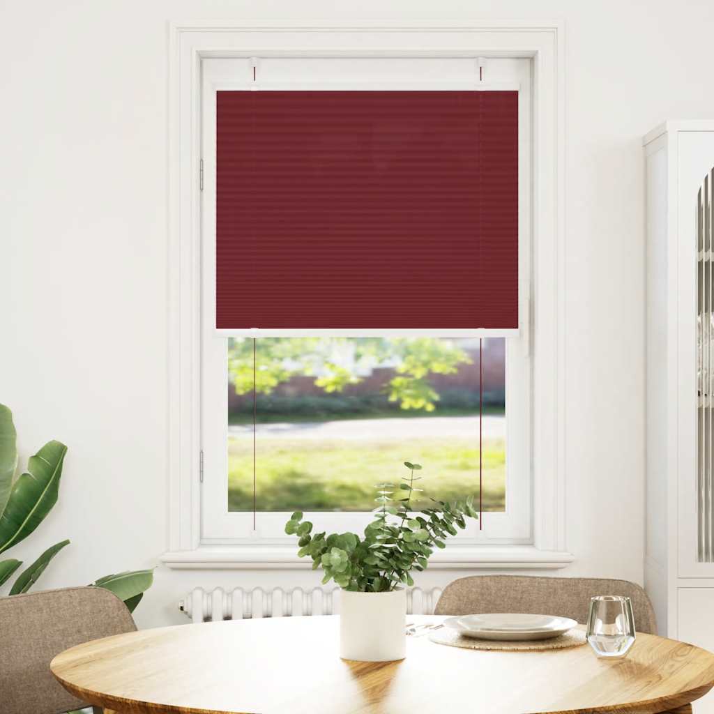 Plisirana zavjesa Bordo crvena 75x100 cm Širina tkanine 74,4 cm Poliester