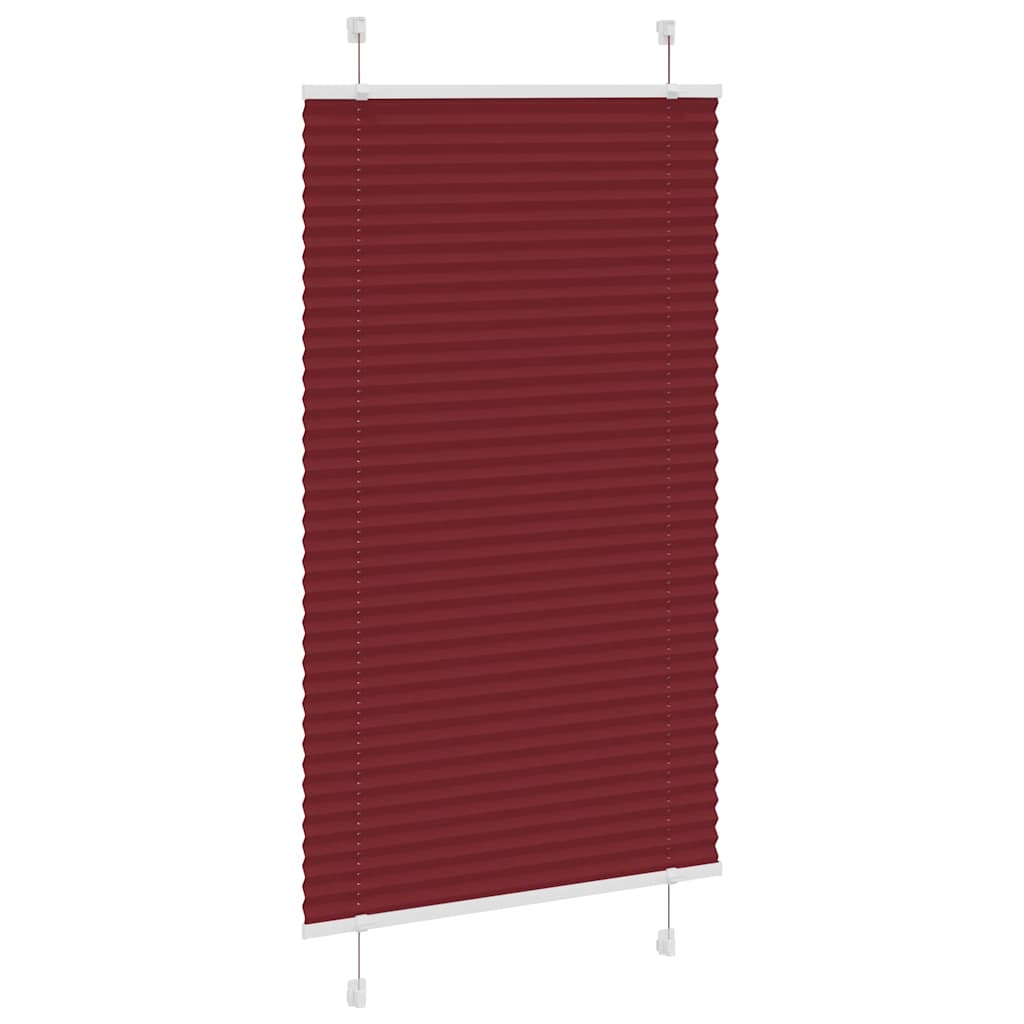 Plisirana zavjesa Bordo crvena 75x100 cm Širina tkanine 74,4 cm Poliester