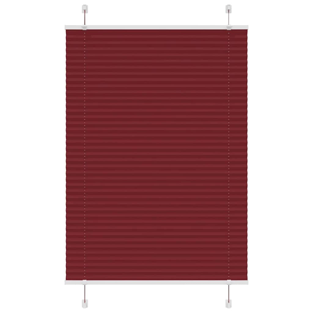 Plisirana zavjesa Bordo crvena 95x100 cm Širina tkanine 94,4 cm Poliester