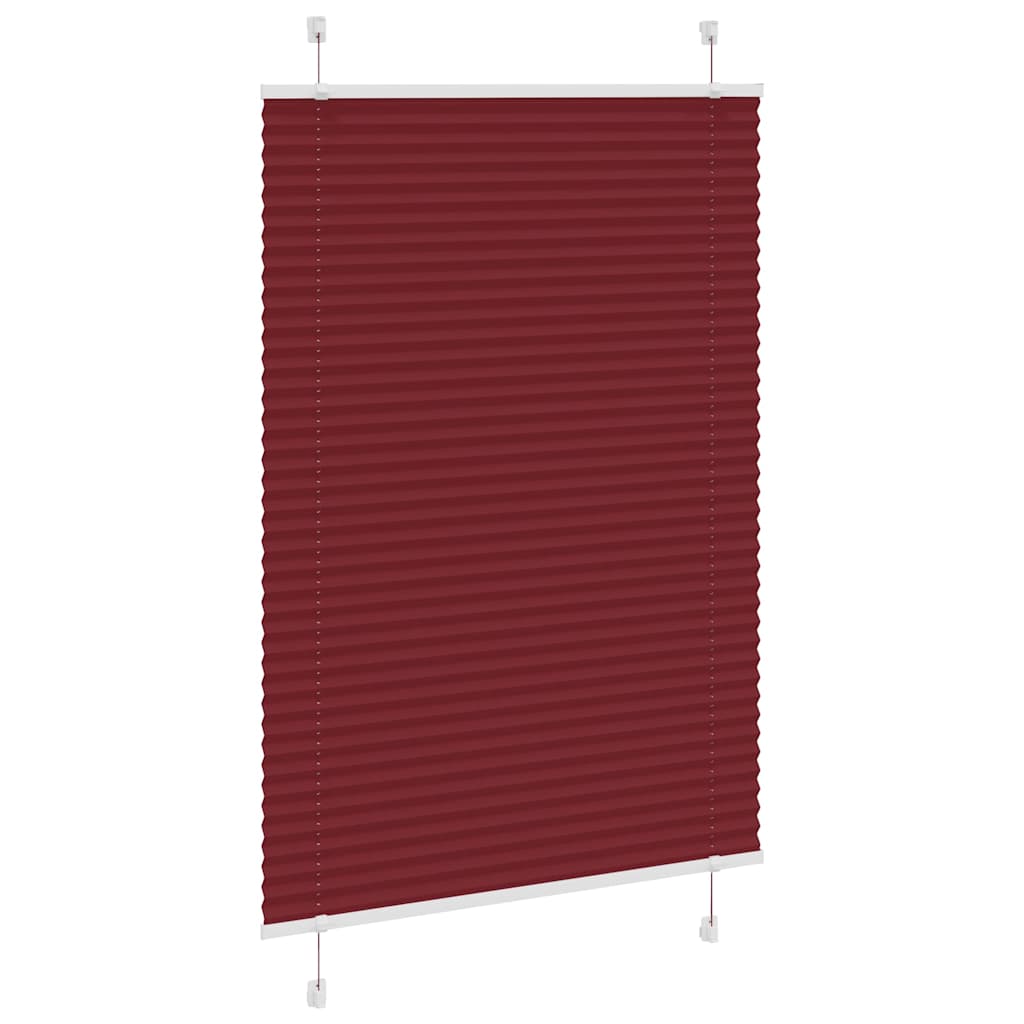 Plisirana zavjesa Bordo crvena 95x100 cm Širina tkanine 94,4 cm Poliester