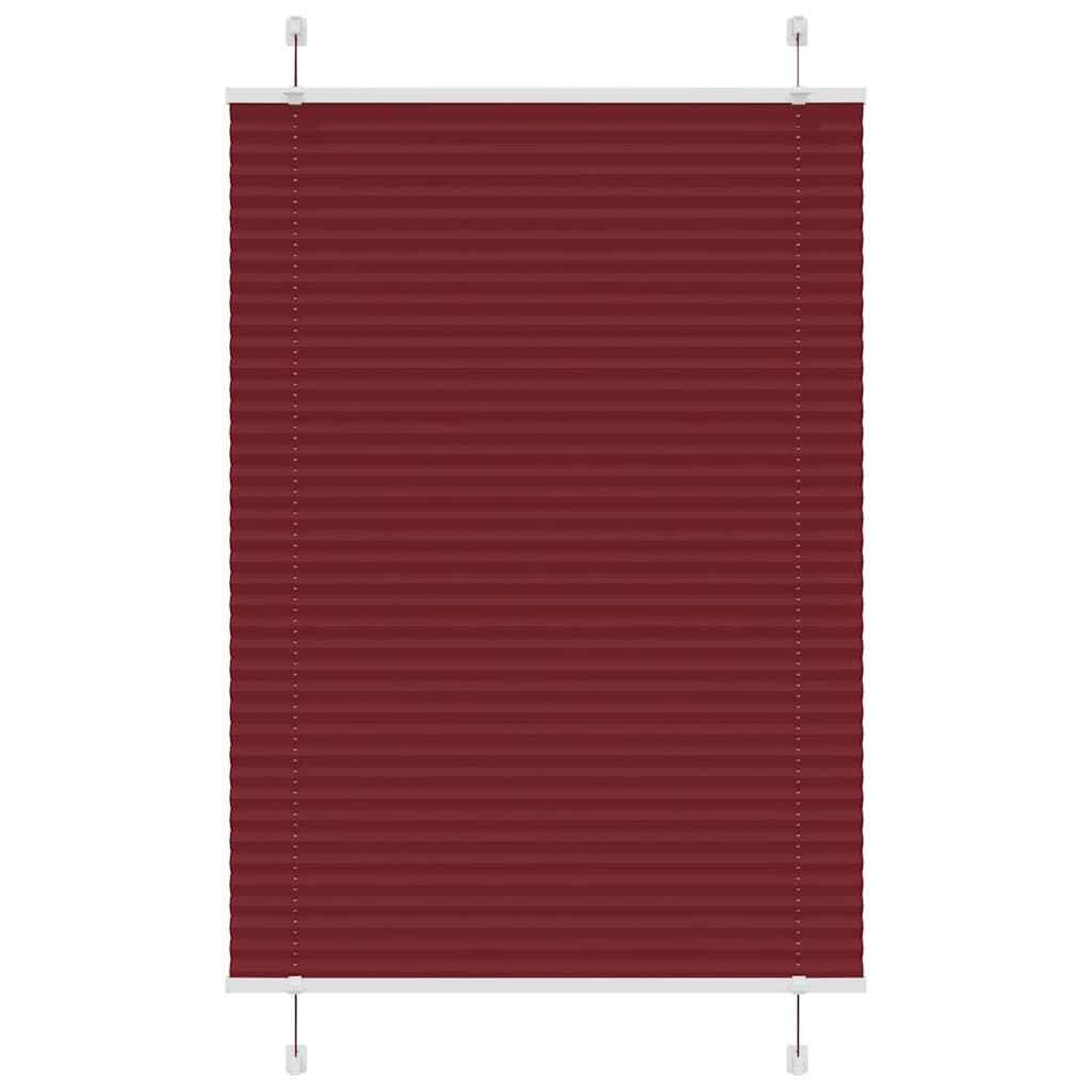Plisirana zavjesa Bordo crvena 100x100 cm Širina tkanine 99,4 cm Poliester