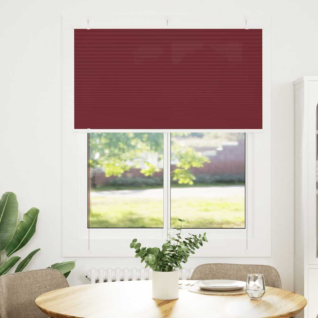 Plisirana zavjesa Bordo crvena 110x100 cm Širina tkanine 109,4 cm Poliester