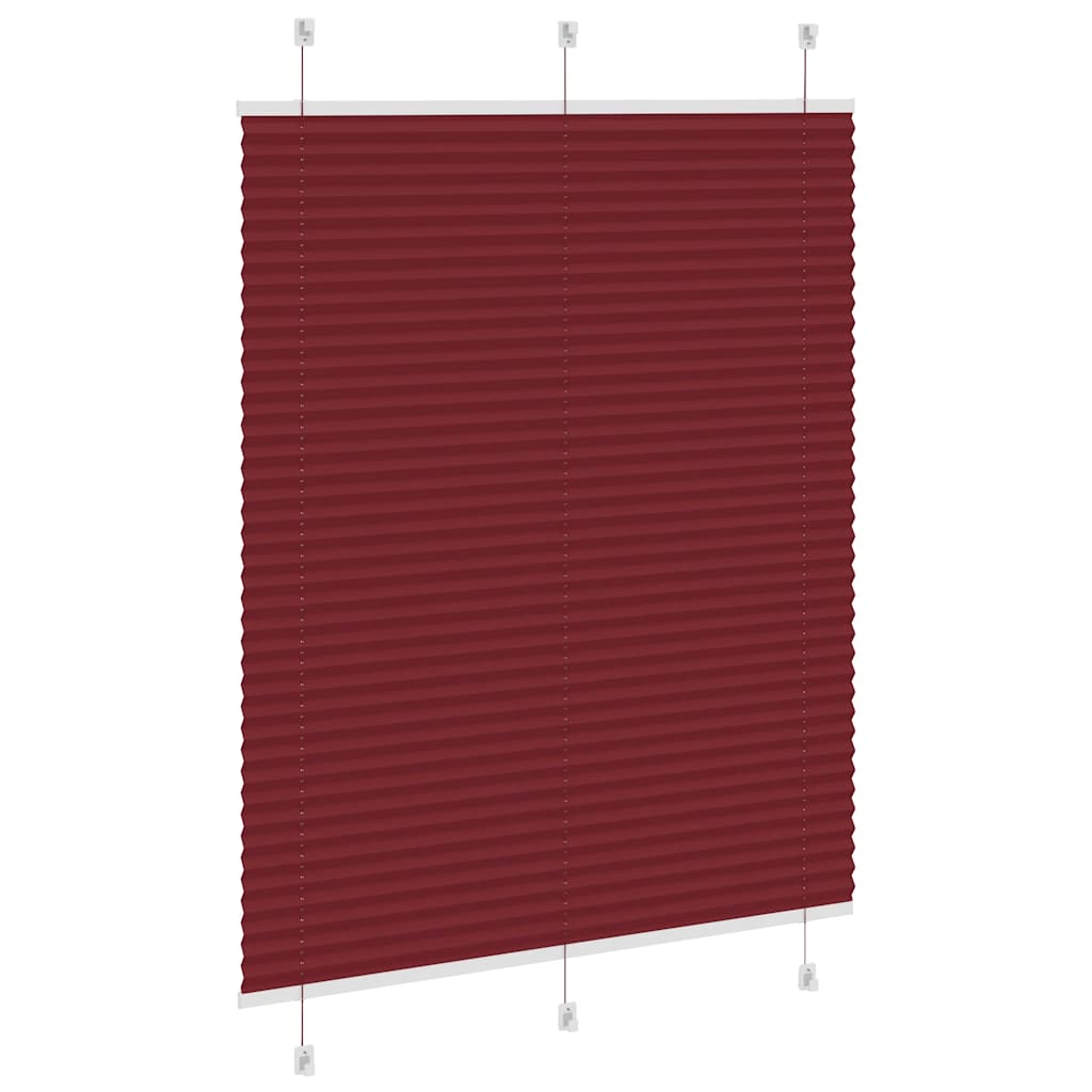 Plisirana zavjesa Bordo crvena 110x100 cm Širina tkanine 109,4 cm Poliester