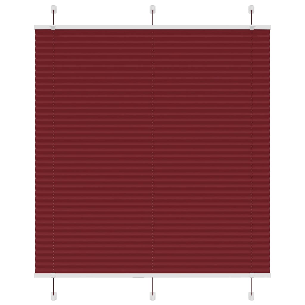 Plisirana zavjesa Bordo crvena 115x100 cm Širina tkanine 114,4 cm Poliester