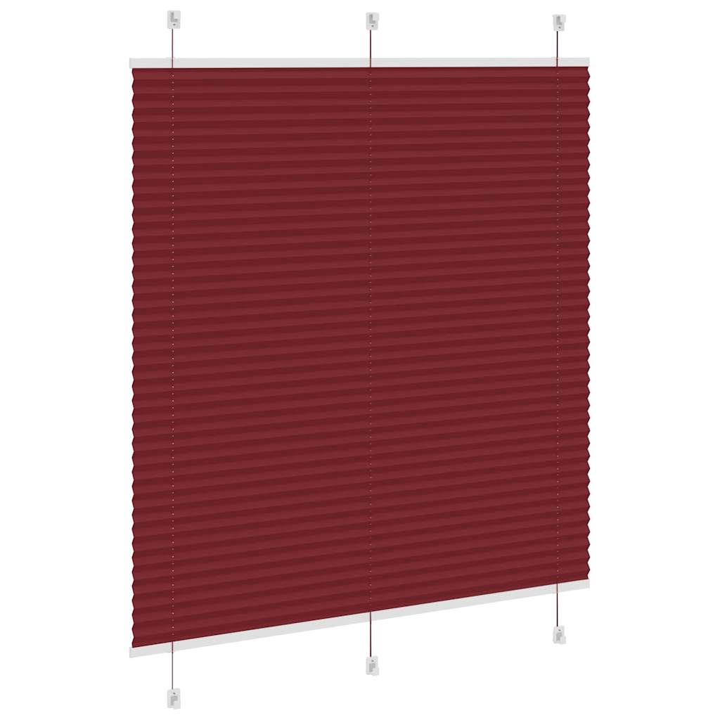 Plisirana zavjesa Bordo crvena 115x100 cm Širina tkanine 114,4 cm Poliester