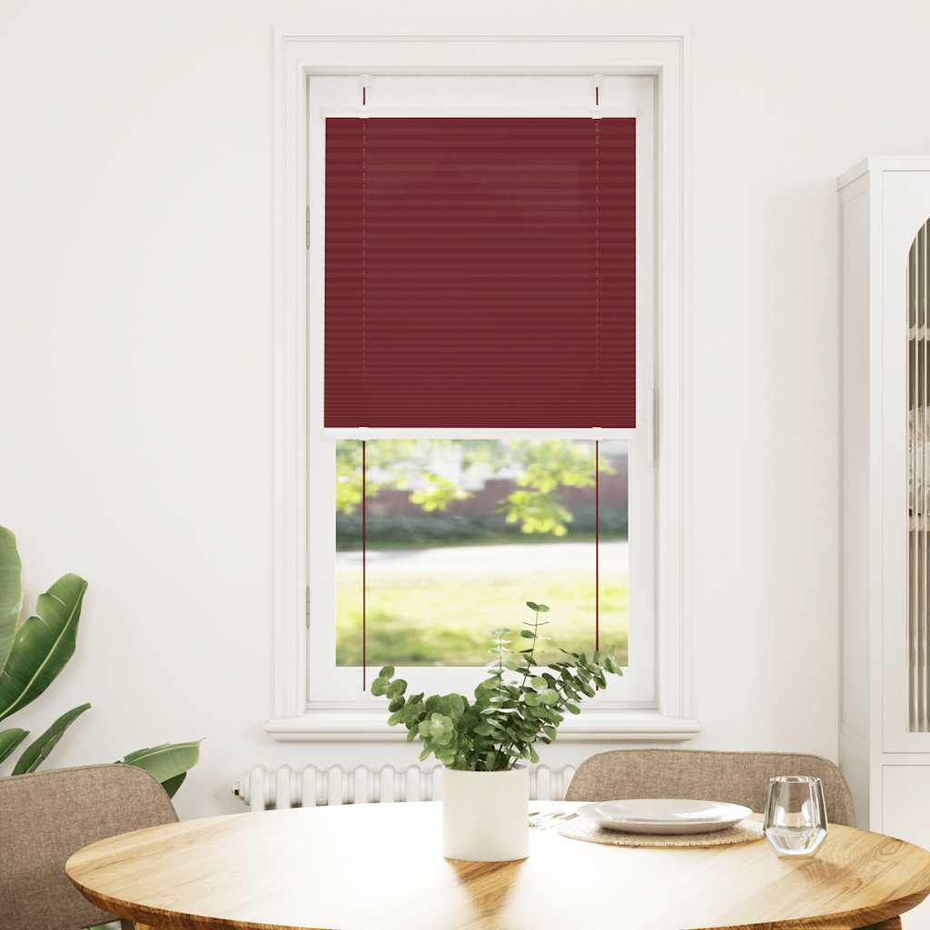 Plisirana zavjesa bordo crvena 55x150 cm Širina tkanine 54,4 cm Poliester