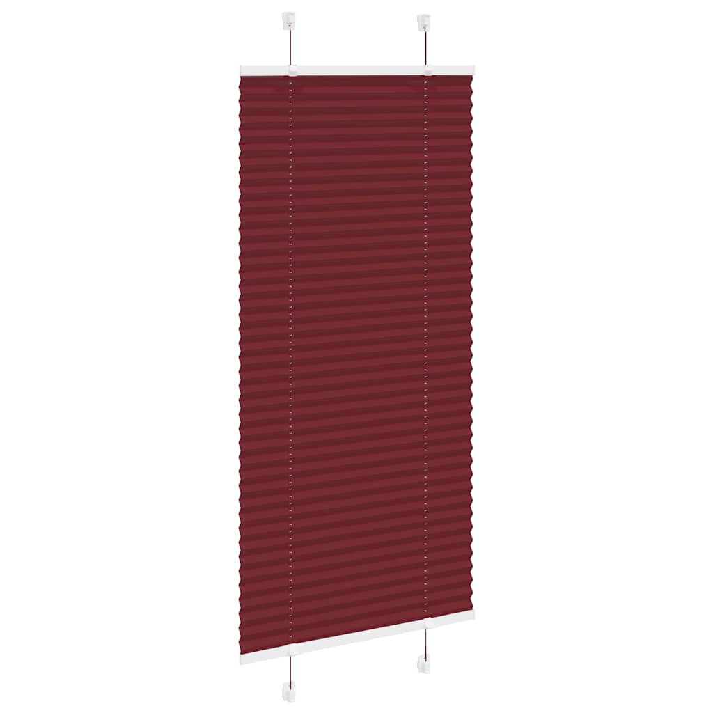 Plisirana zavjesa bordo crvena 55x150 cm Širina tkanine 54,4 cm Poliester