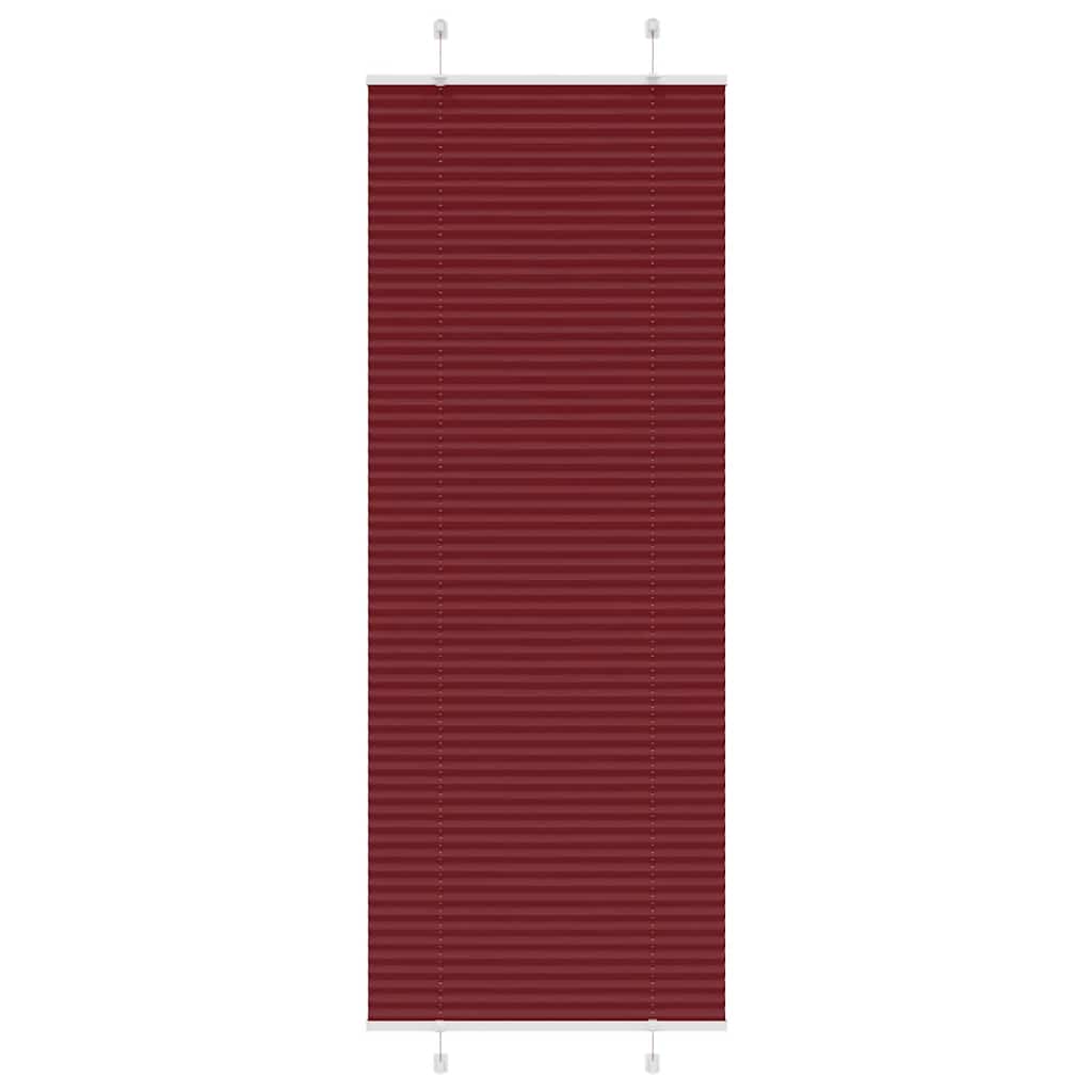 Plisirana zavjesa Bordo crvena 75x200 cm Širina tkanine 74,4 cm Poliester