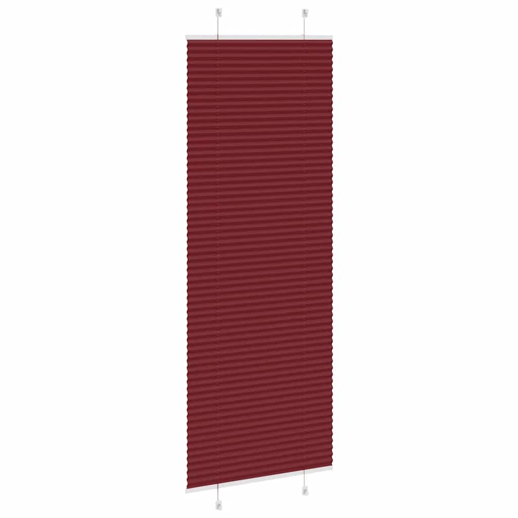 Plisirana zavjesa Bordo crvena 75x200 cm Širina tkanine 74,4 cm Poliester