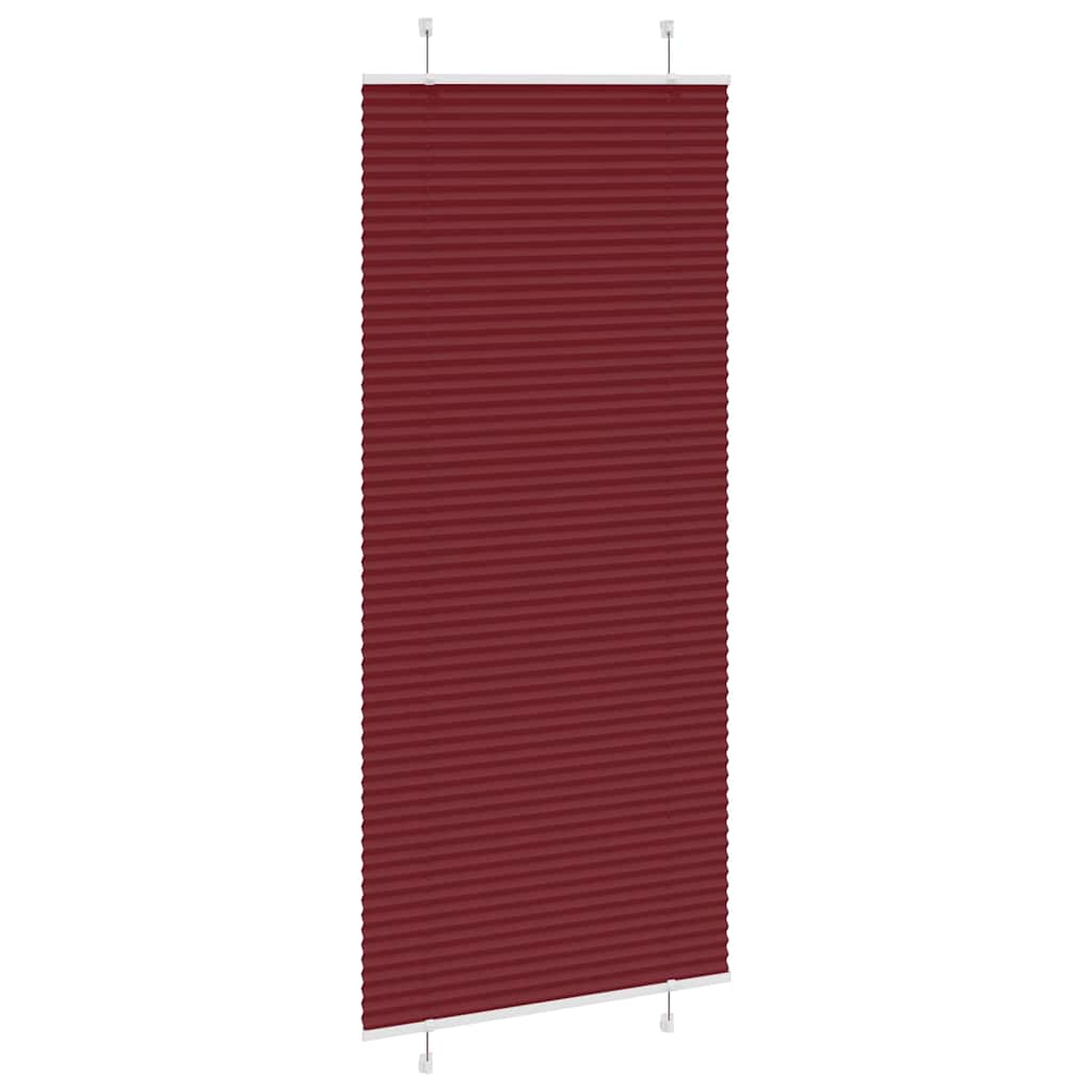 Plisirana zavjesa Bordo crvena 90x200 cm Širina tkanine 89,4 cm Poliester