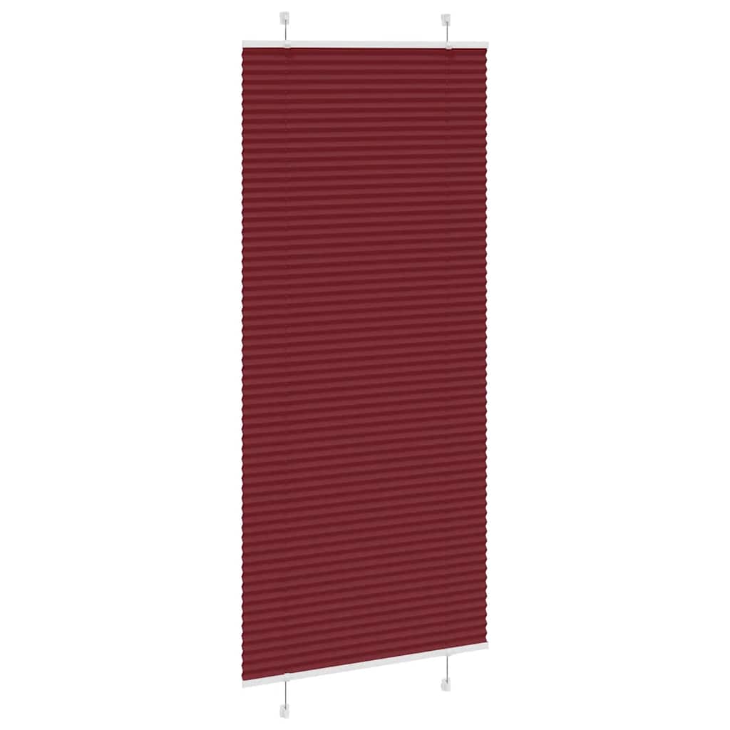 Plisirana zavjesa Bordo crvena 95x200 cm Širina tkanine 94,4 cm Poliester