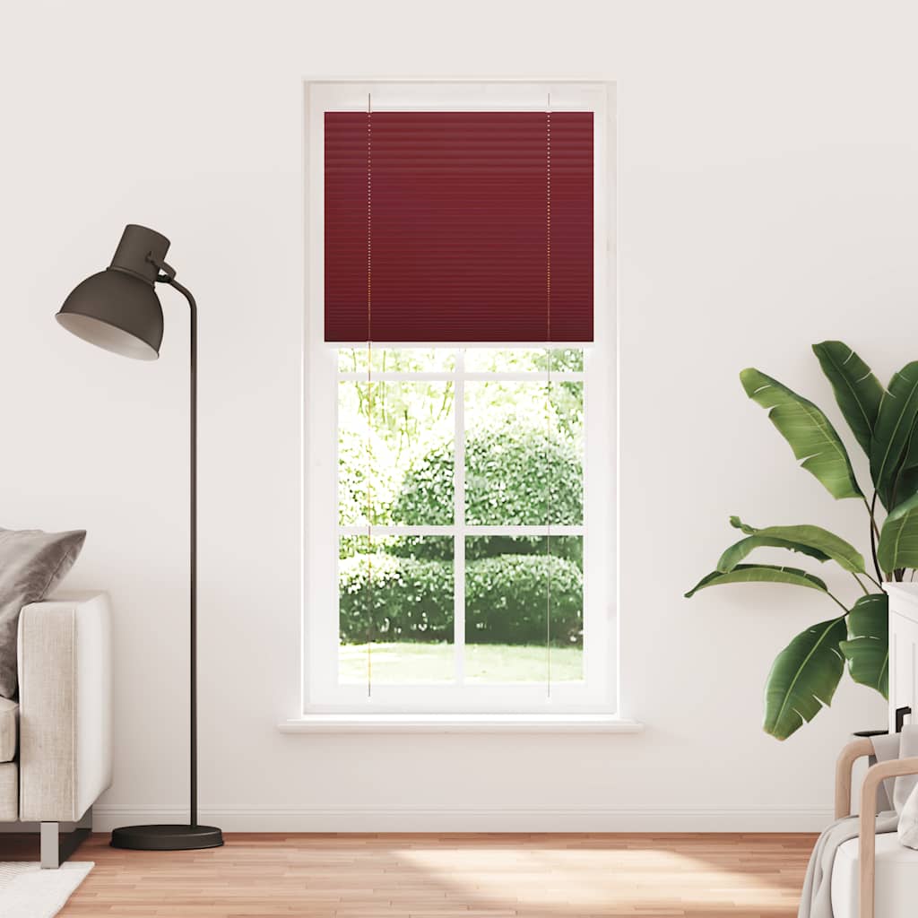 Plisirana zavjesa Bordo crvena 100x200 cm Širina tkanine 99,4 cm Poliester