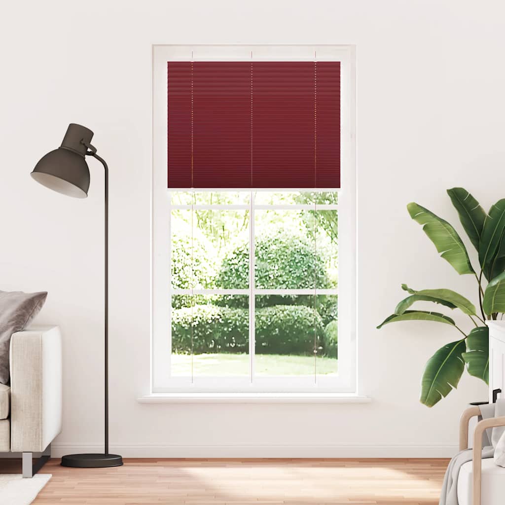 Plisirana zavjesa Bordo crvena 110x200 cm Širina tkanine 109,4 cm Poliester