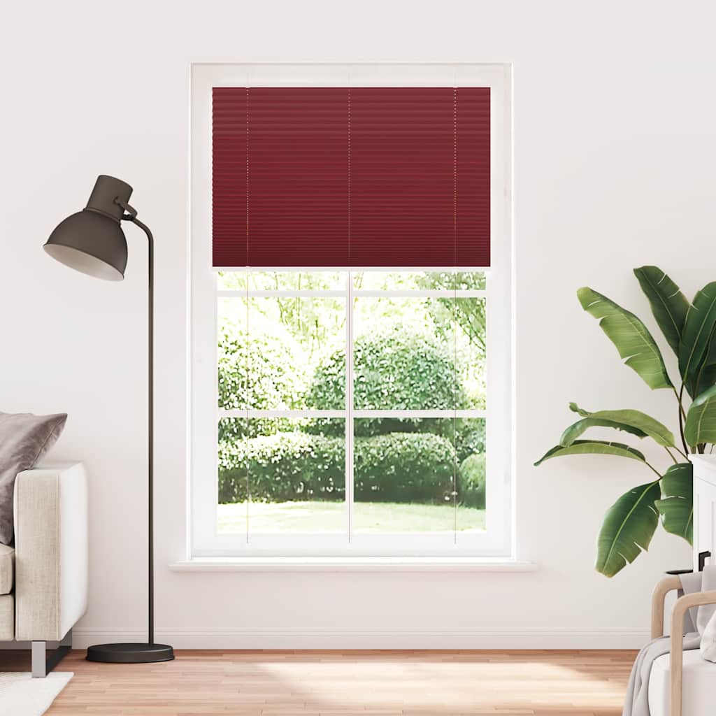 Plisirana zavjesa Bordo crvena 115x200 cm Širina tkanine 114,4 cm Poliester