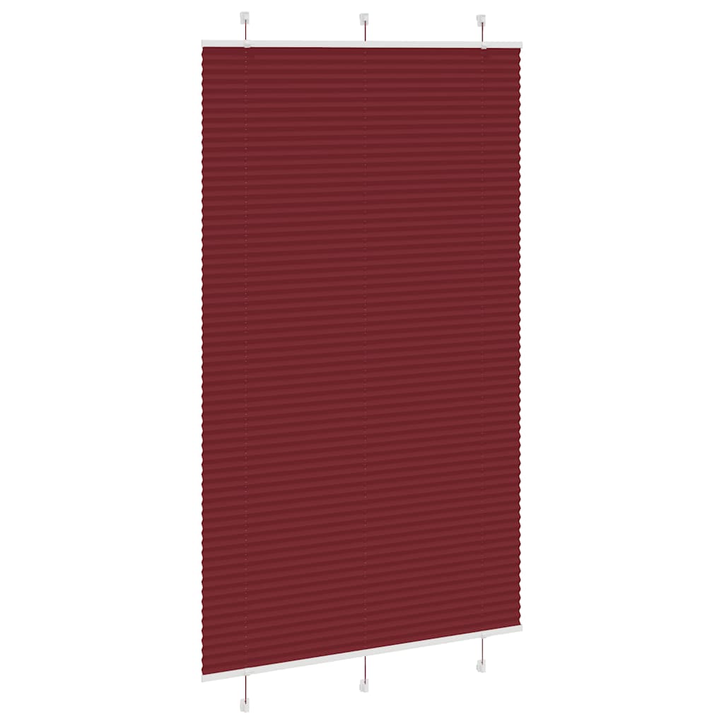 Plisirana zavjesa Bordo crvena 115x200 cm Širina tkanine 114,4 cm Poliester