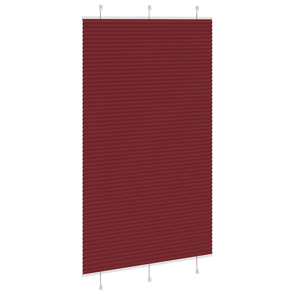 Plisirana zavjesa Bordo crvena 115x200 cm Širina tkanine 114,4 cm Poliester