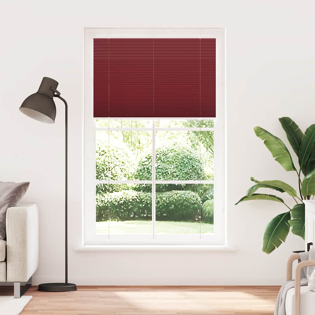 Plisirana zavjesa Bordo crvena 120x200 cm Širina tkanine 119,4 cm Poliester