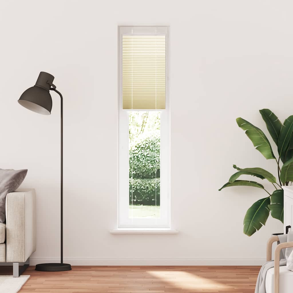 Plisirana zavjesa krem boje 50x200 cm Širina tkanine 49,4 cm Poliester