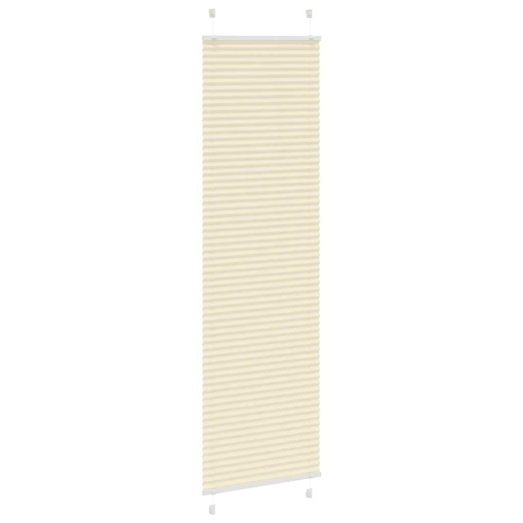 Plisirana zavjesa krem boje 55x200 cm Širina tkanine 54,4 cm Poliester