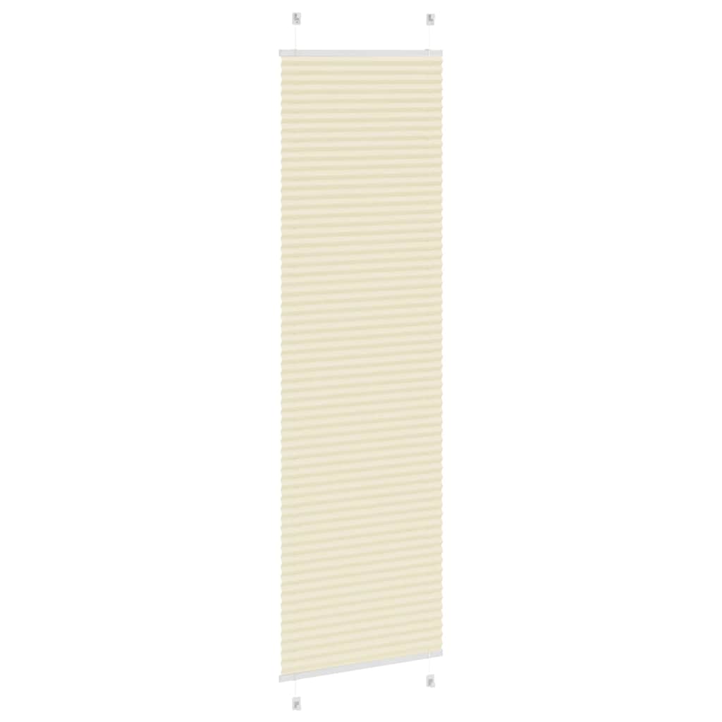 Plisirana zavjesa krem boje 55x200 cm Širina tkanine 54,4 cm Poliester
