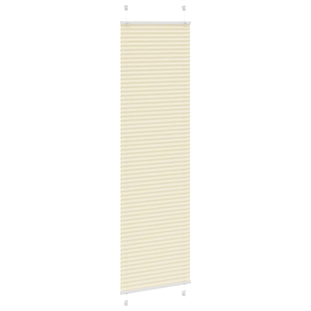 Plisirana zavjesa krem boje 60x200 cm Širina tkanine 59,4 cm Poliester