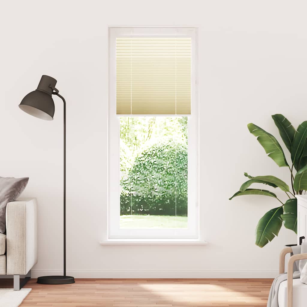 Plisirana zavjesa krem boje 75x200 cm Širina tkanine 74,4 cm Poliester