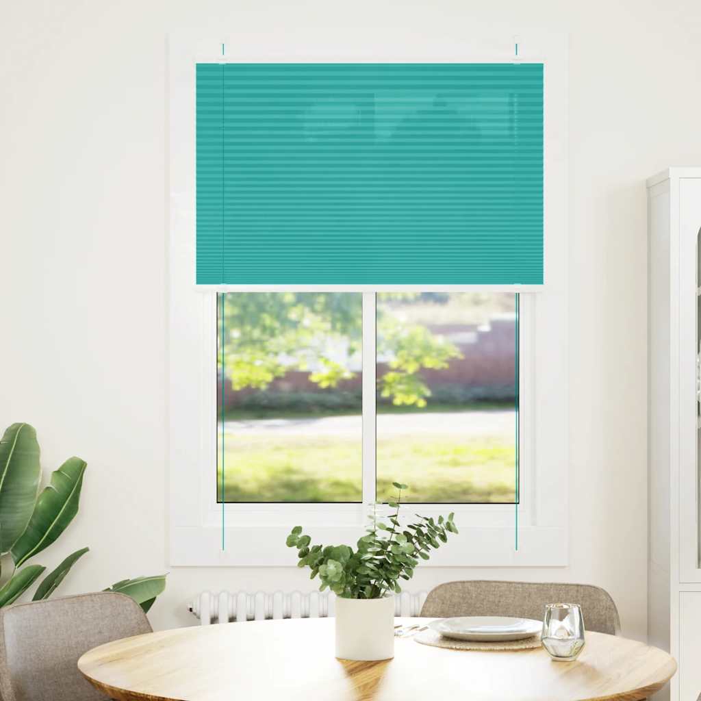 Plisirana zavjesa petrolej zelena 85x100 cm Širina tkanine 84,4 cm Poliester
