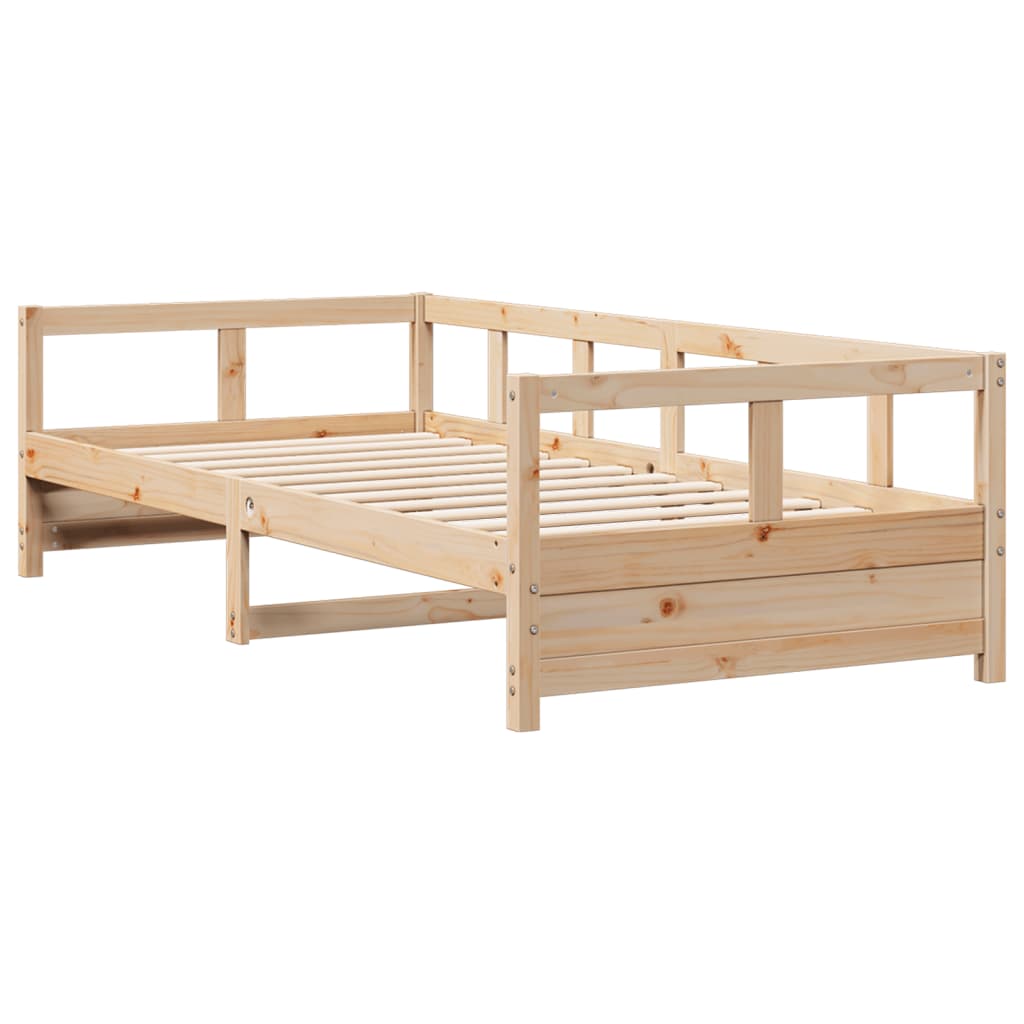 Dnevni krevet prirodne boje 80 x 200 cm od masivne borovine