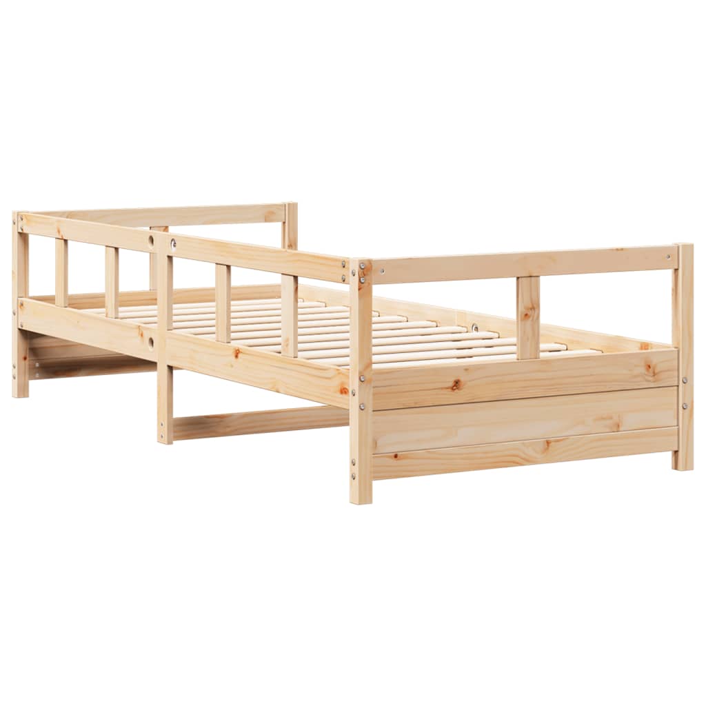 Dnevni krevet prirodne boje 80 x 200 cm od masivne borovine