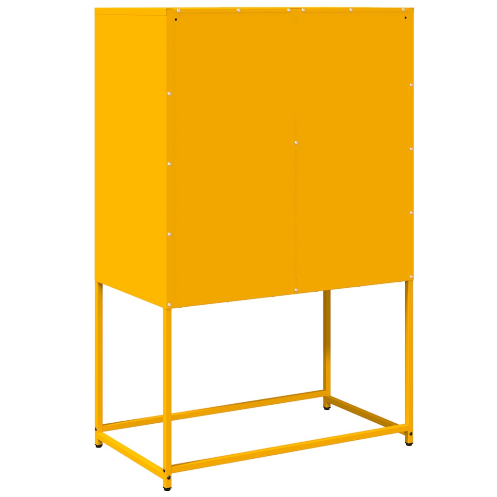 Visoka ploča senf žuta 68x39x107 cm čelik
