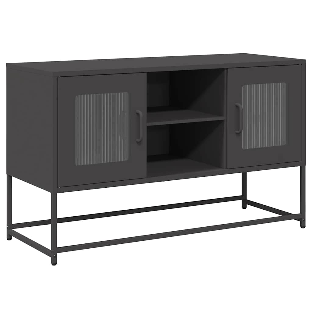 TV ormarić crni 100,5x39x60,5 cm čelični Crna