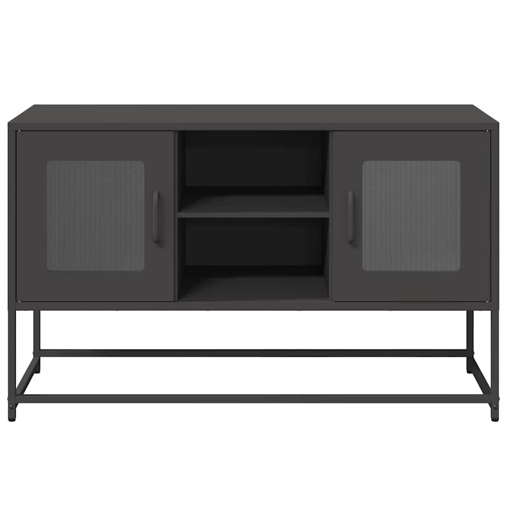 TV ormarić crni 100,5x39x60,5 cm čelični Crna