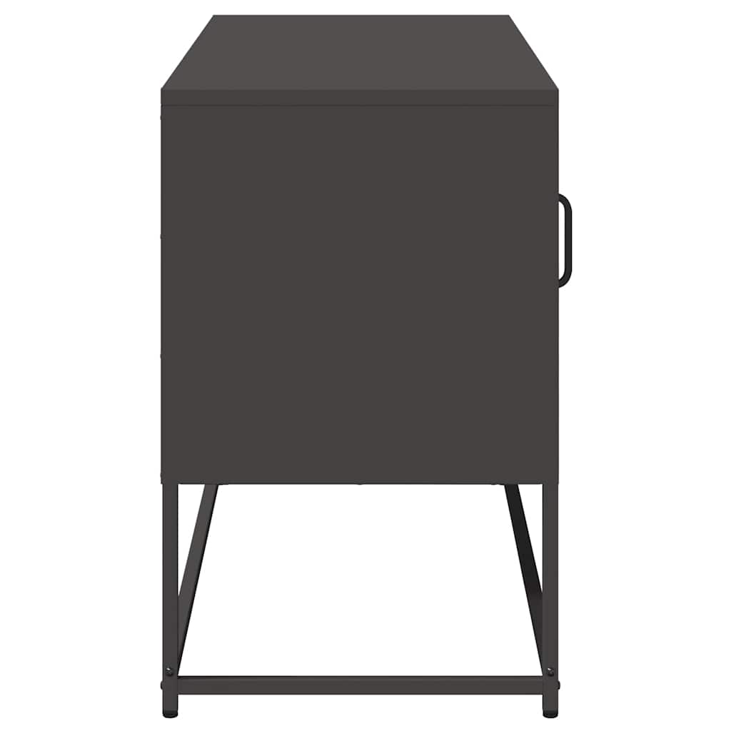 TV ormarić crni 100,5x39x60,5 cm čelični Crna