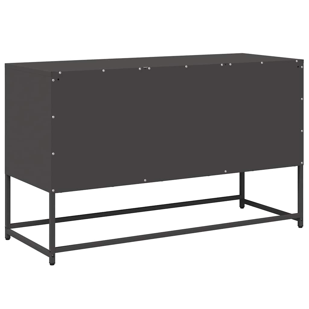 TV ormarić crni 100,5x39x60,5 cm čelični Crna