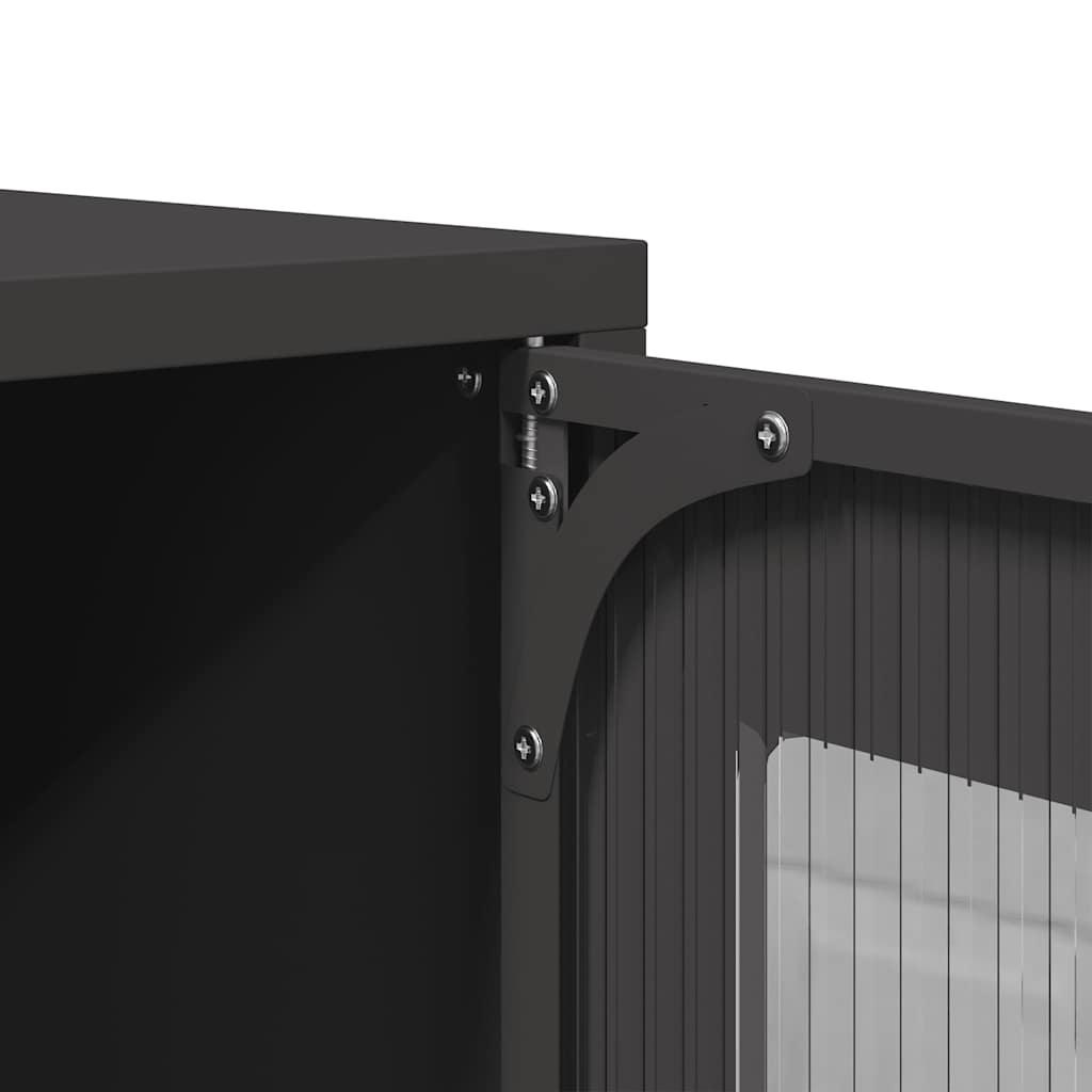 TV ormarić crni 100,5x39x60,5 cm čelični Crna