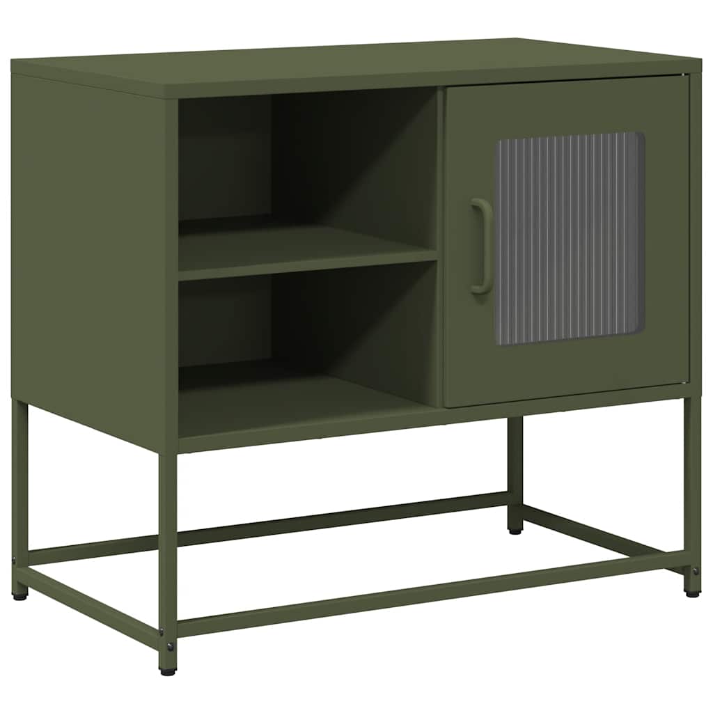 TV ormarić maslinastozeleni 68x39x60,5 cm čelični Zelena