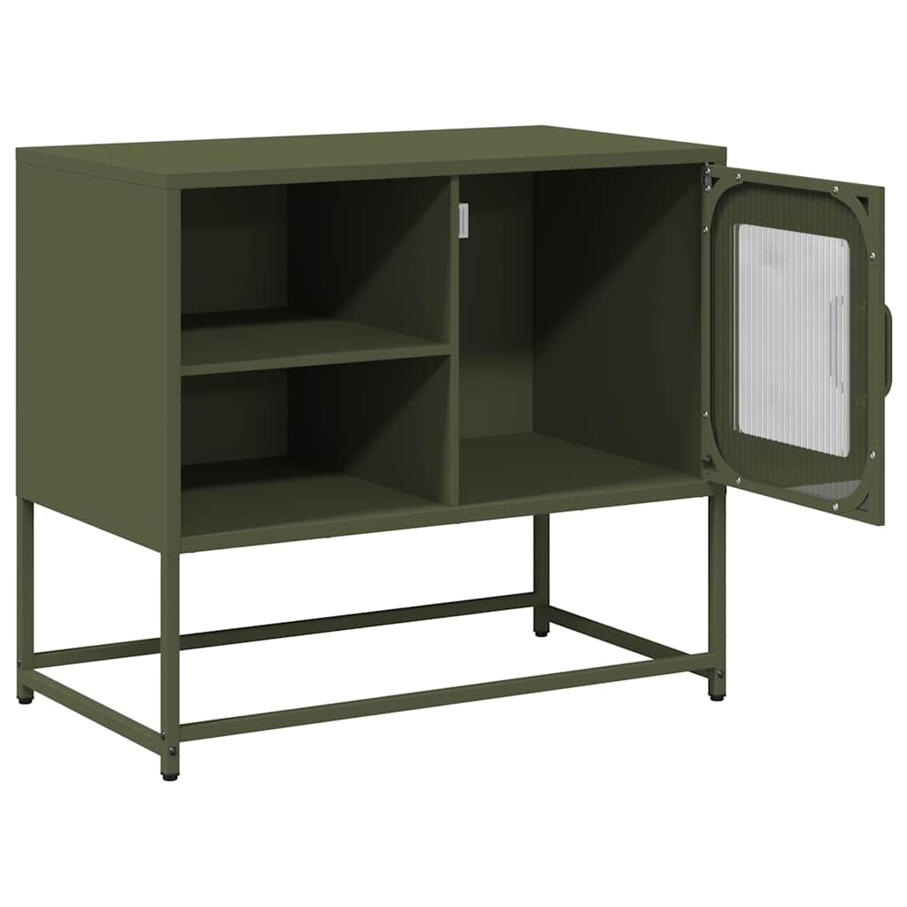 TV ormarić maslinastozeleni 68x39x60,5 cm čelični Zelena