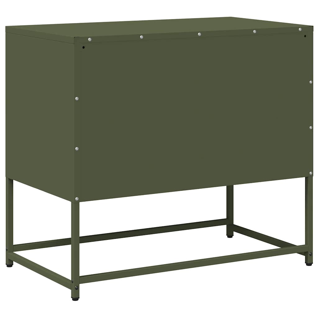 TV ormarić maslinastozeleni 68x39x60,5 cm čelični Zelena