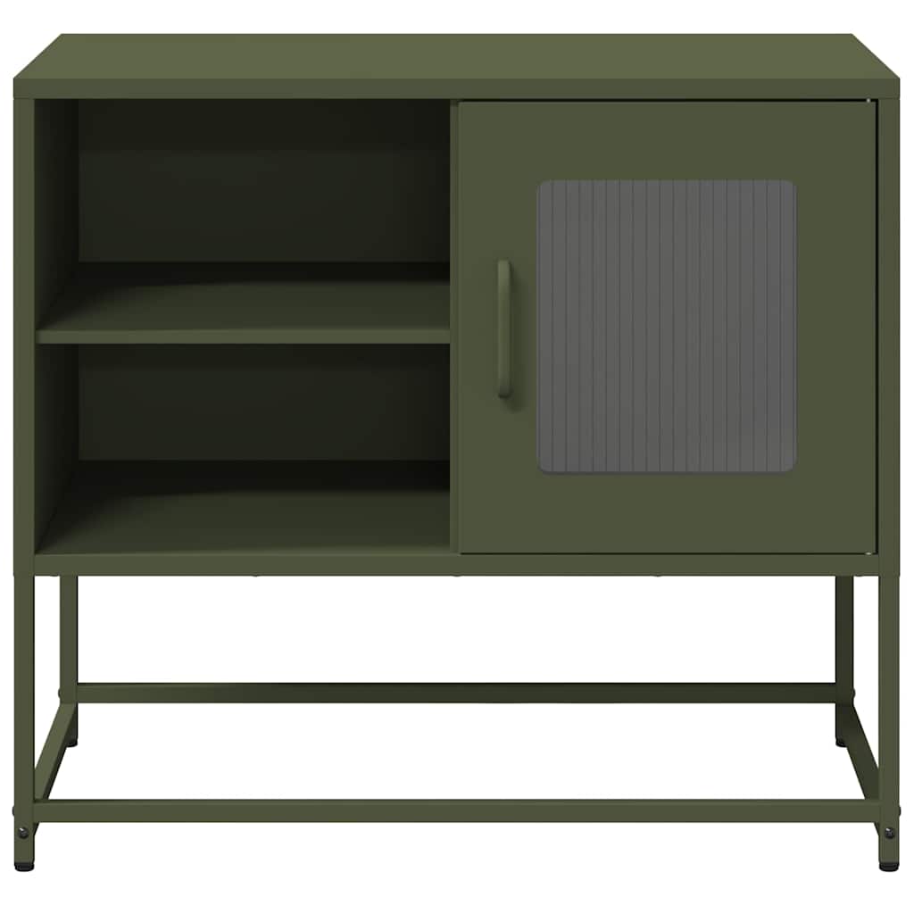 TV ormarić maslinastozeleni 68x39x60,5 cm čelični Zelena