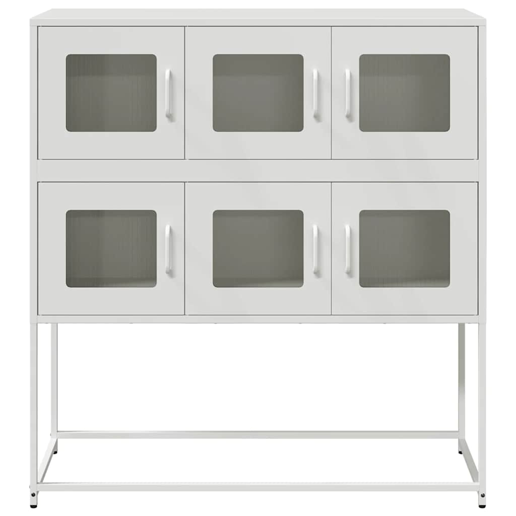 Komoda ružičasta 100,5x39x107 cm hladno valjani čelik Bijela