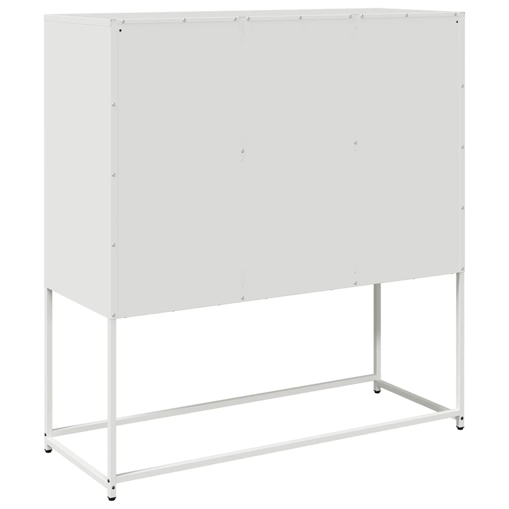 Komoda ružičasta 100,5x39x107 cm hladno valjani čelik Bijela