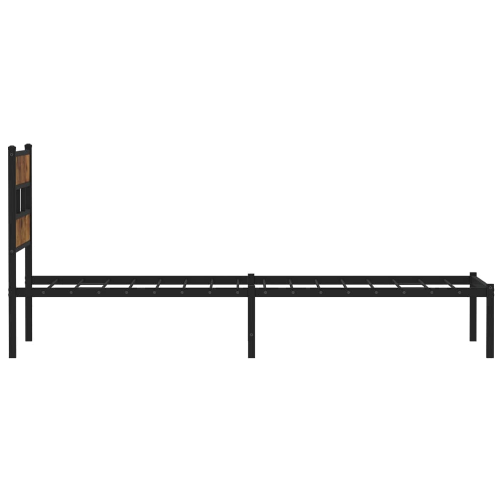 Metalni okvir kreveta bez madraca boja hrasta 90x190 cm