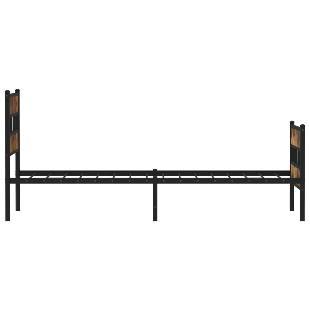 Metalni okvir kreveta bez madraca boja hrasta 90x190 cm