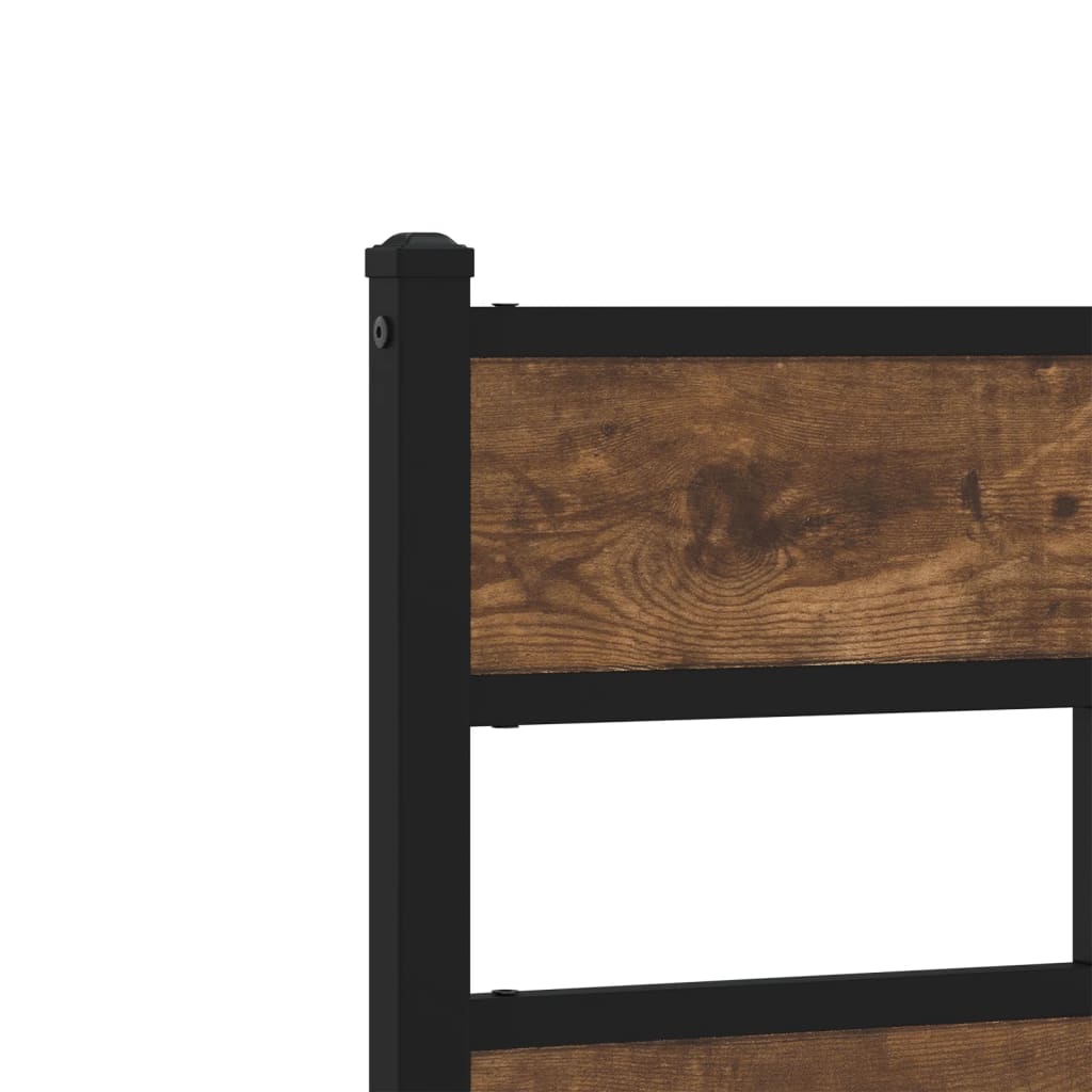 Metalni okvir kreveta bez madraca boja hrasta 90x190 cm
