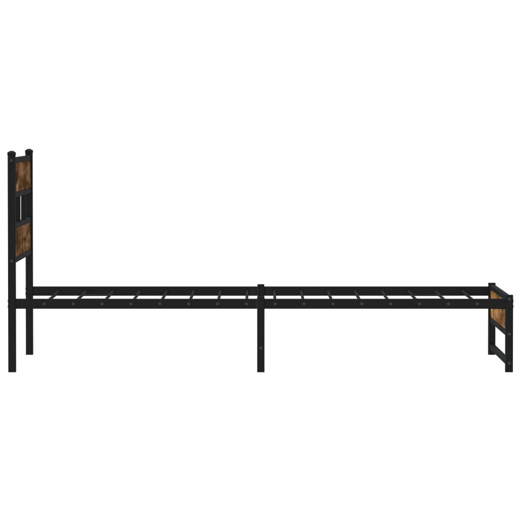 Metalni okvir kreveta bez madraca boja hrasta 90x190 cm