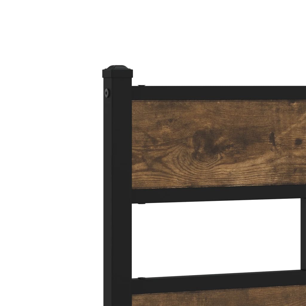 Metalni okvir kreveta bez madraca boja hrasta 90x190 cm
