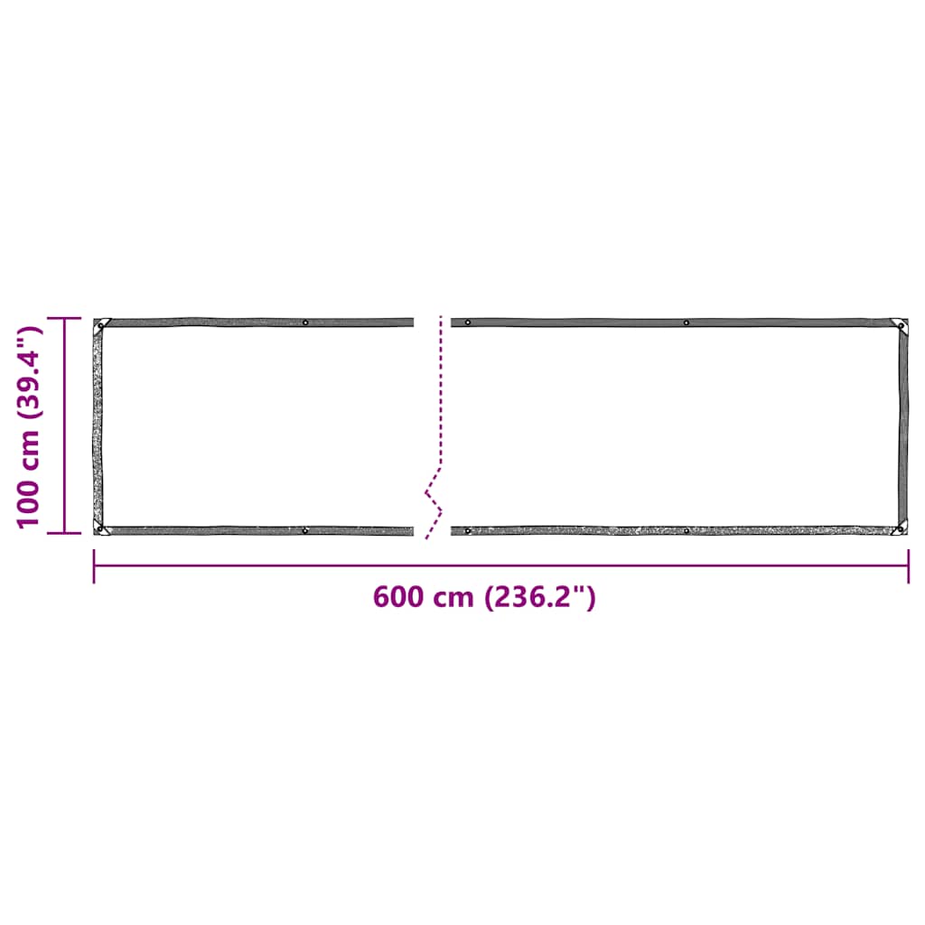 Prozirna cerada s ušicama za vezice 1x6 m polietilen