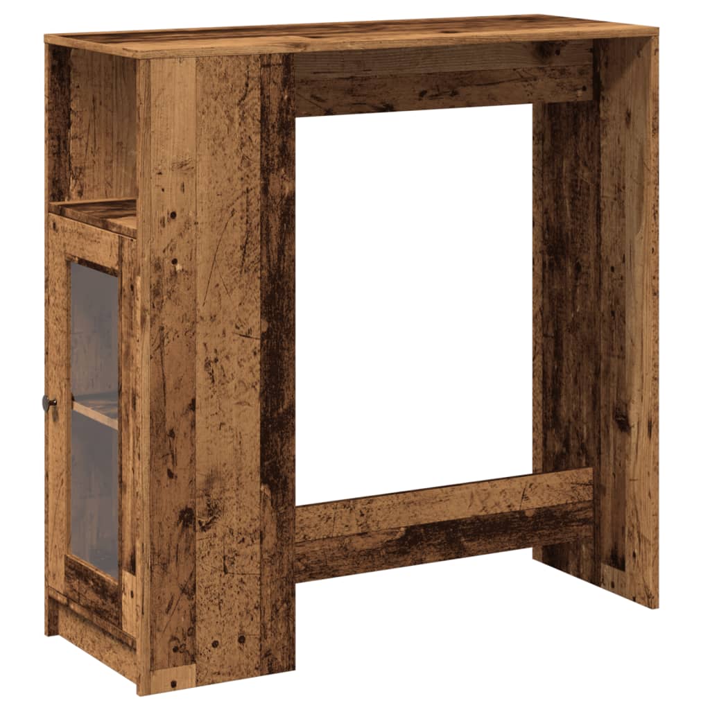 Barski stol s držačima boja drva 101 x 40 x 103,5 cm drveni