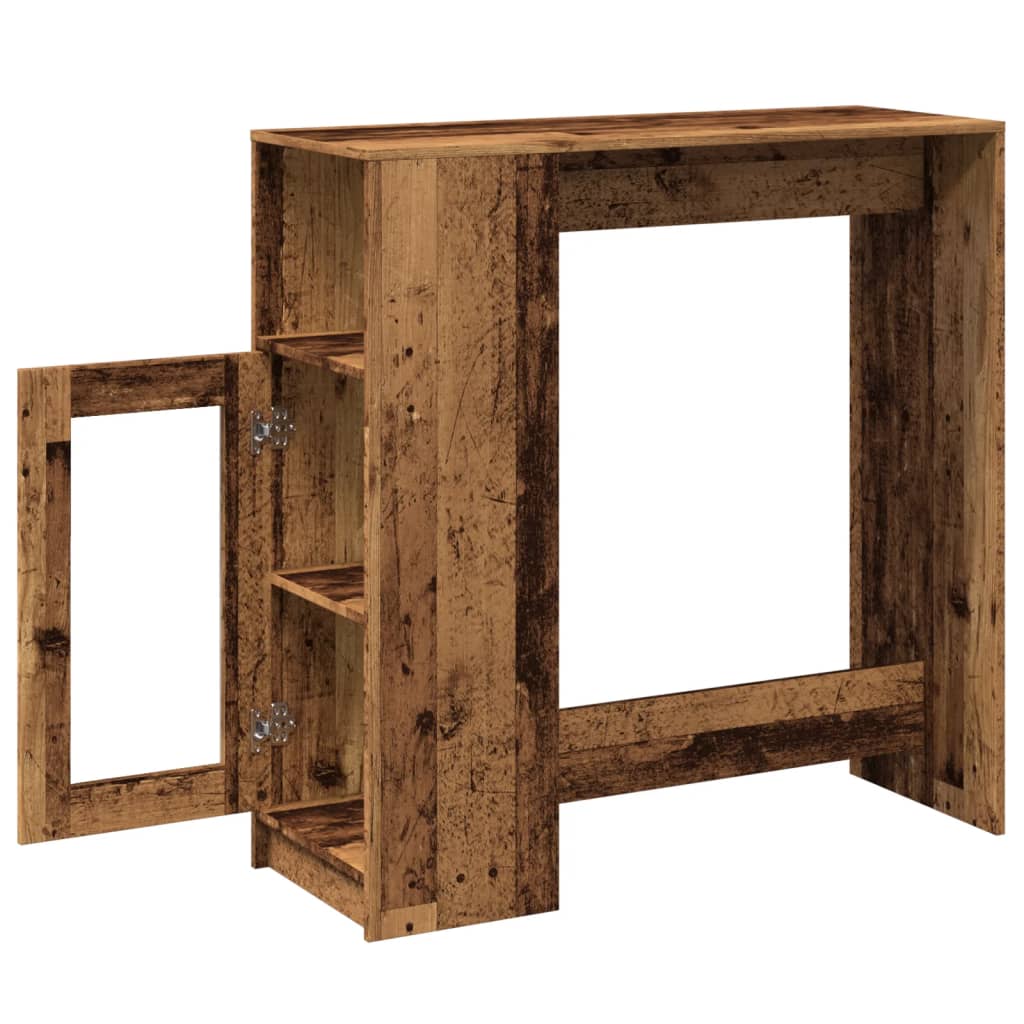 Barski stol s držačima boja drva 101 x 40 x 103,5 cm drveni