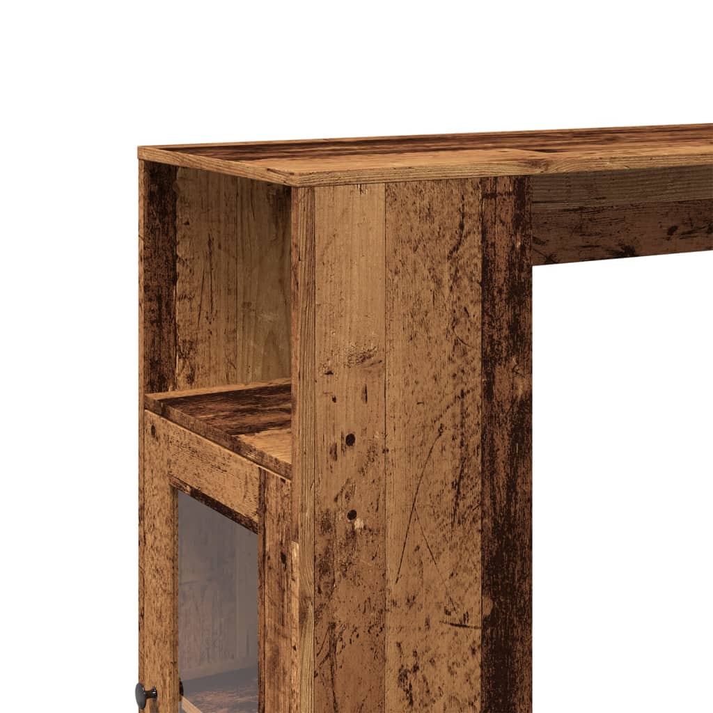 Barski stol s držačima boja drva 101 x 40 x 103,5 cm drveni